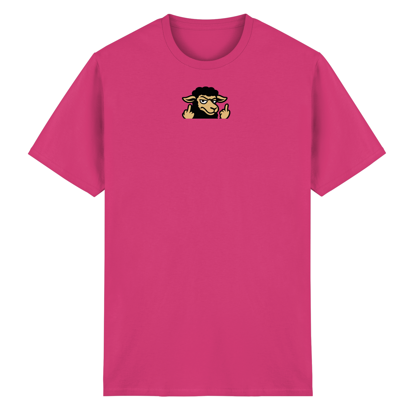 Schwarzes Schaf mit Mittelfinger – Das stille Nein in Stoffform - Heavy Cotton T-Shirt