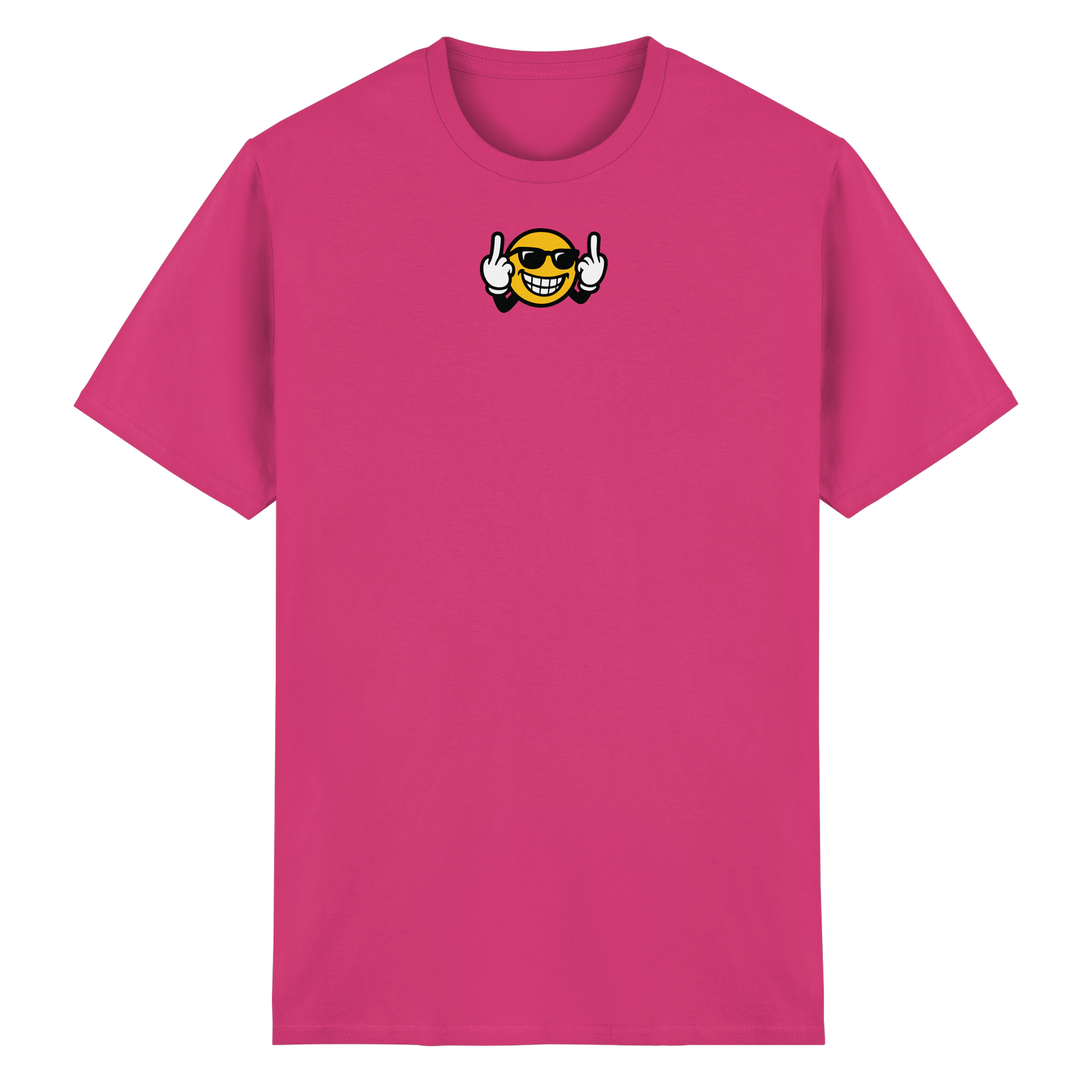 Smiley mit Mittelfinger – Nett lächeln. Weitergehen. - Heavy Cotton T-Shirt