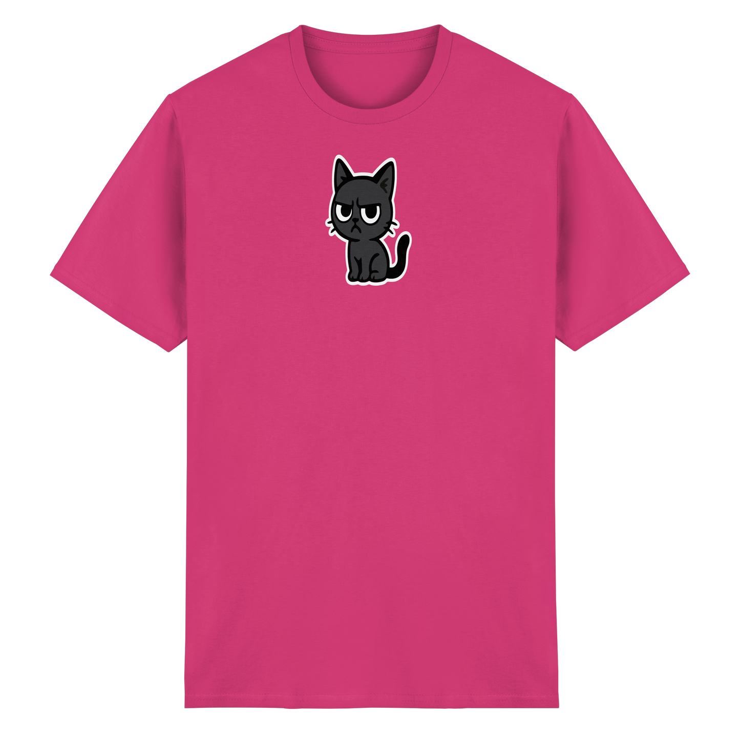 Schwarze Katze mit erhobenem Blick – Katzen haben Personal - Heavy Cotton T-Shirt