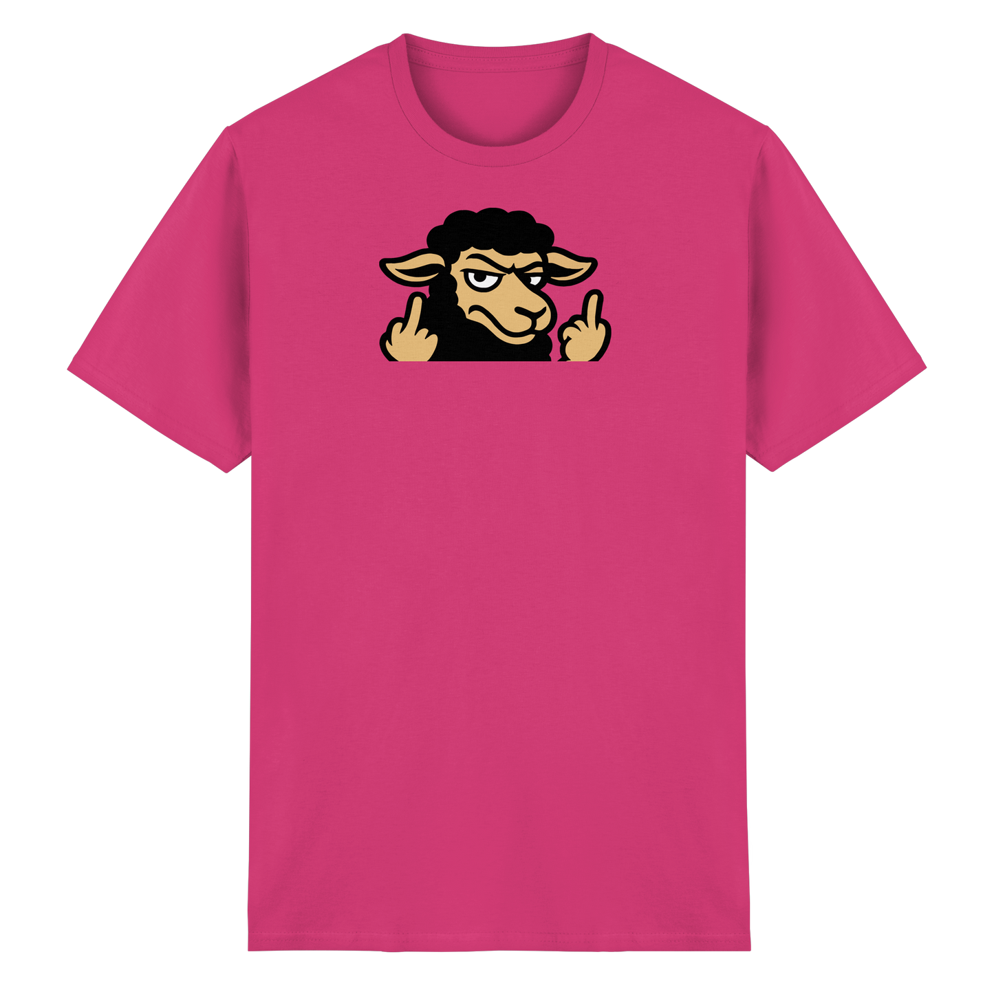 Schwarzes Schaf mit Mittelfinger – Das stille Nein in Stoffform - Heavy Cotton T-Shirt