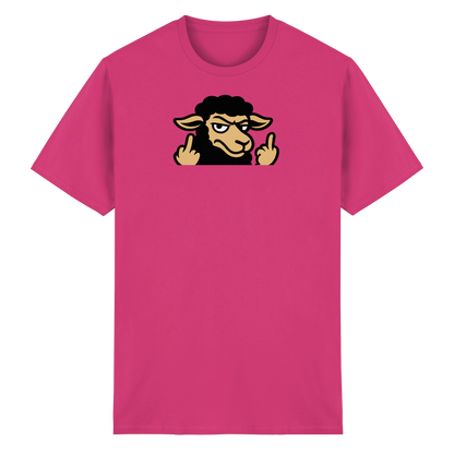 Schwarzes Schaf mit Mittelfinger – Das stille Nein in Stoffform - Heavy Cotton T-Shirt
