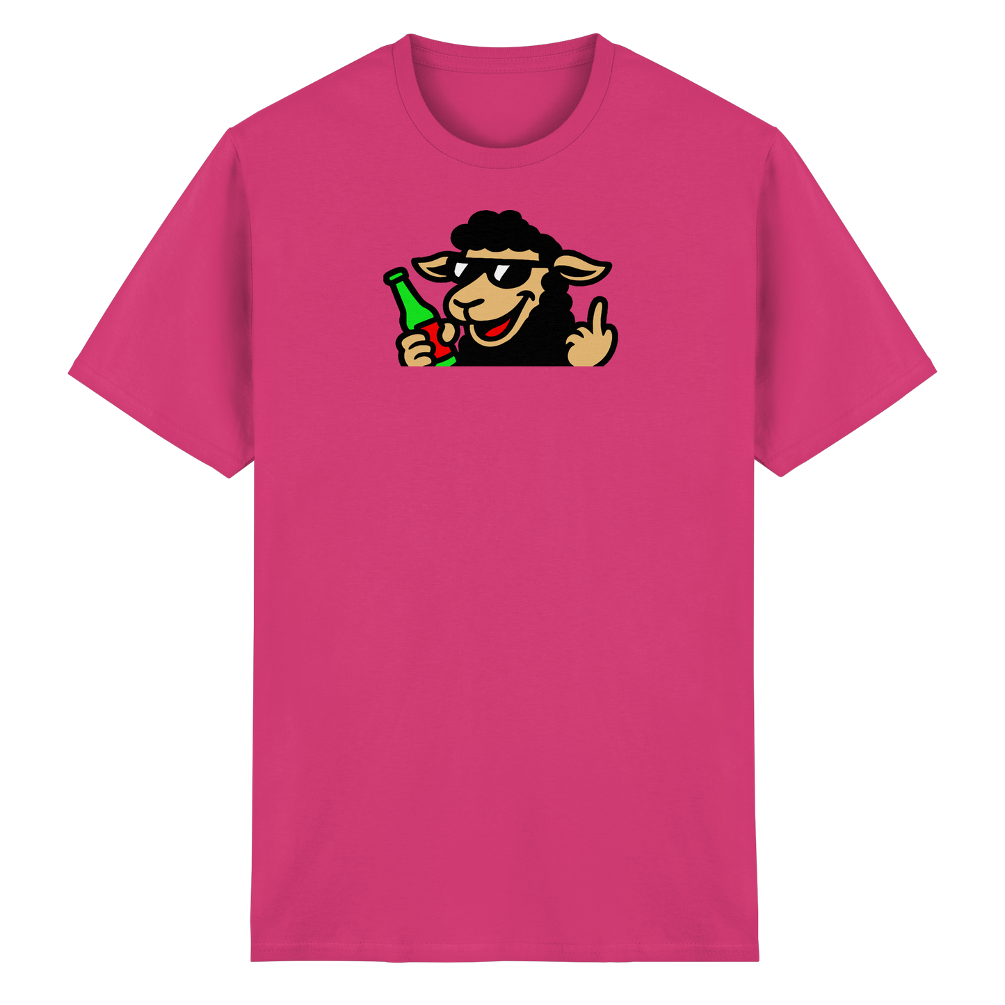 Schaf mit Mittelfinger im Partymodus – Zu viel Konfetti, zu wenig Geduld - Heavy Cotton T-Shirt