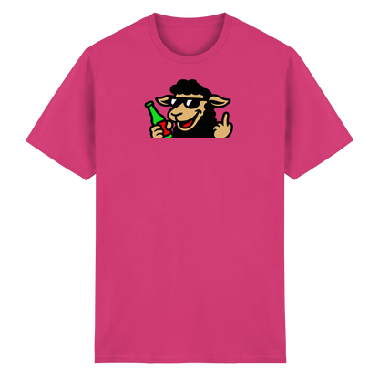 Schaf mit Mittelfinger im Partymodus – Zu viel Konfetti, zu wenig Geduld - Heavy Cotton T-Shirt