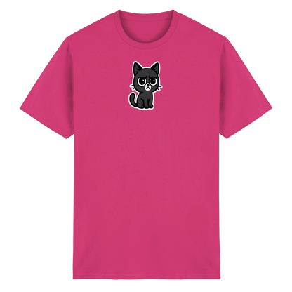 Schwarze Katze mit trotzigen Blick – Management-Ebene: Katze - Heavy Cotton T-Shirt