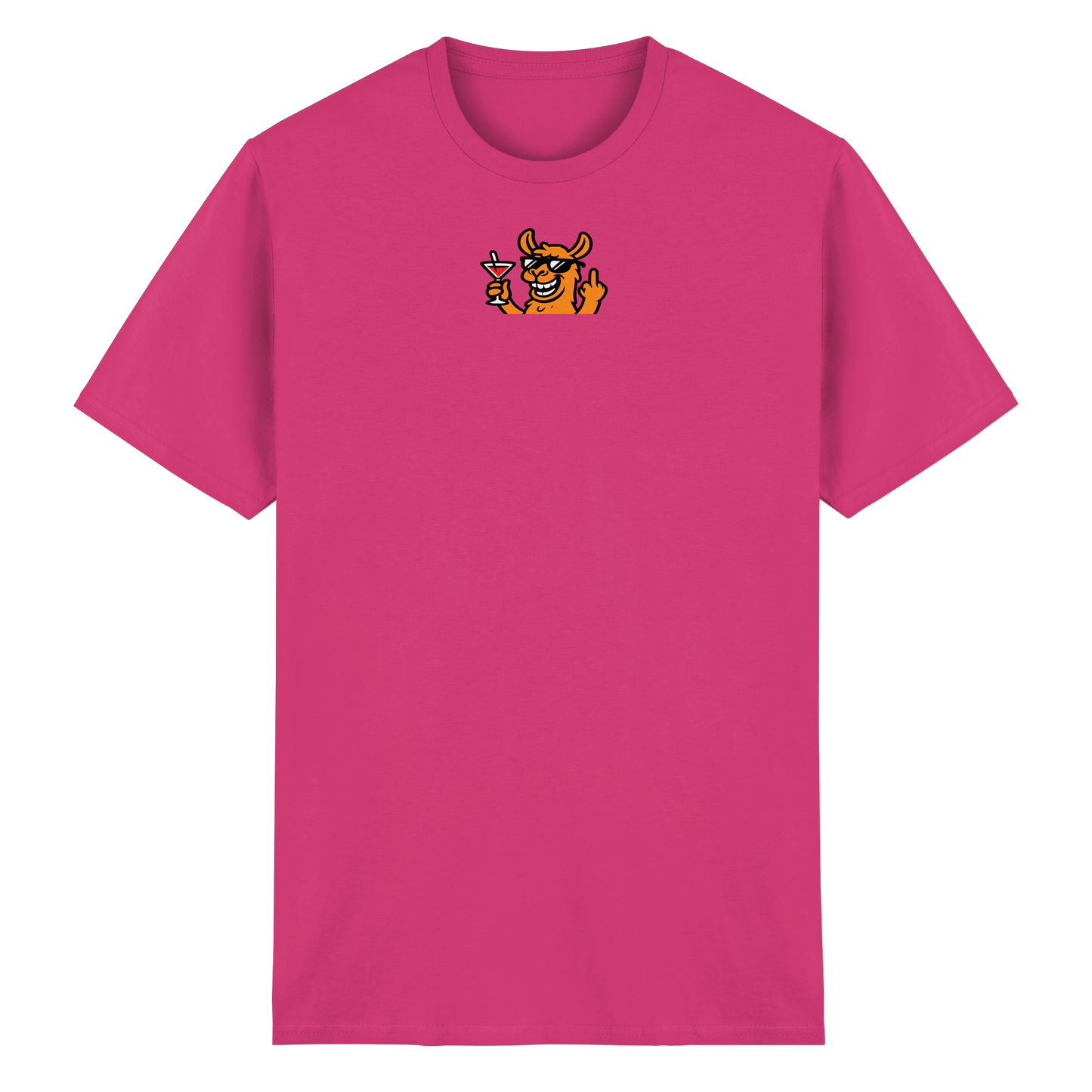 Lama mit Mittelfinger – Partymodus mit Attitüde - Heavy Cotton T-Shirt