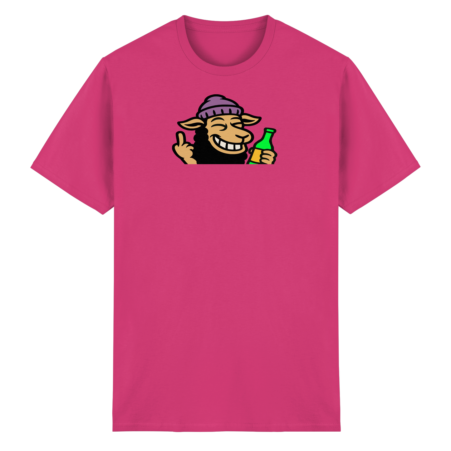 Schaf mit Mittelfinger im Partymodus – Dancefloor? Nur wenn’s brennt - Heavy Cotton T-Shirt