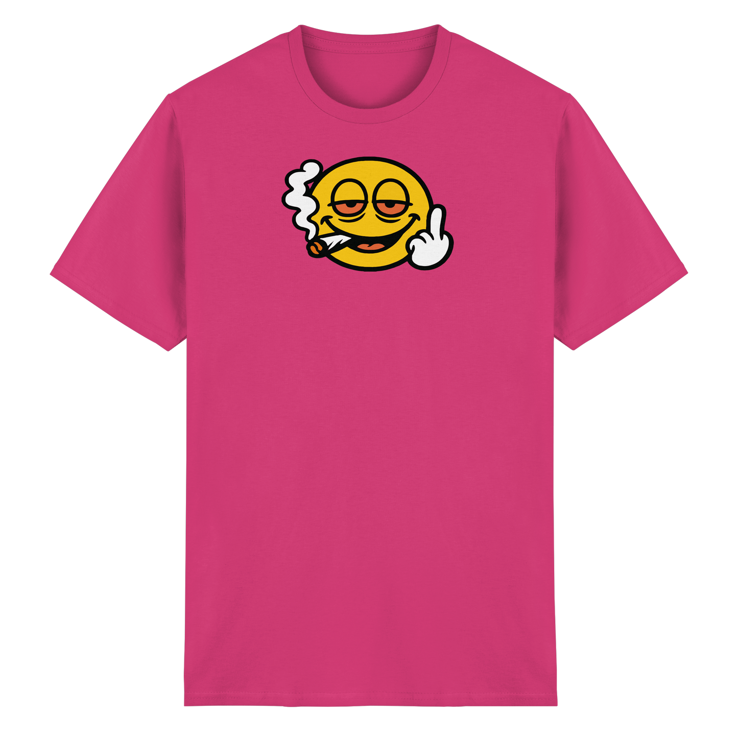 Smiley mit Mittelfinger – Wie ein Joint, nur zum Anziehen - Heavy Cotton T-Shirt
