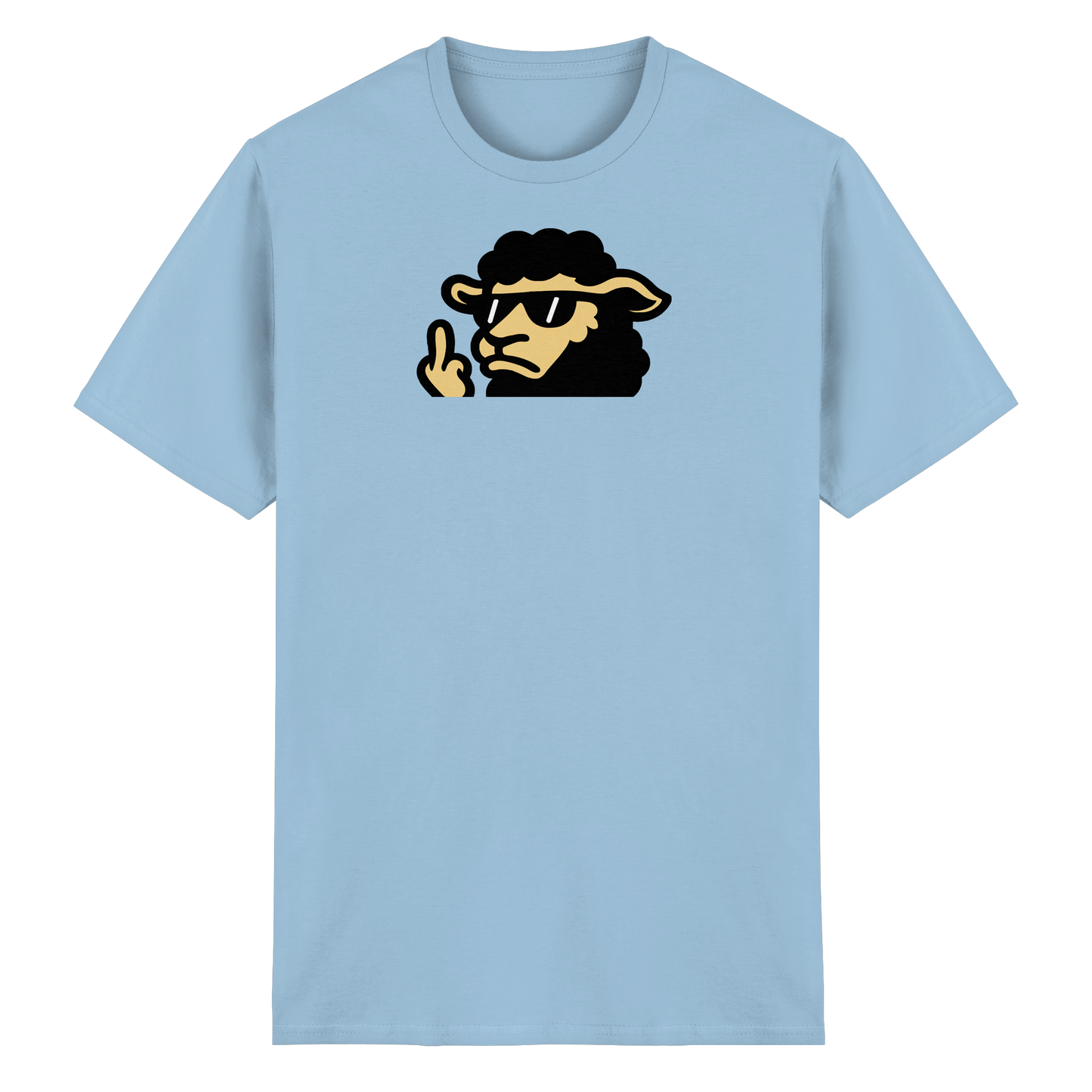 Schwarzes Schaf mit Mittelfinger – Lieber auffallen als mitlaufen - Heavy Cotton T-Shirt