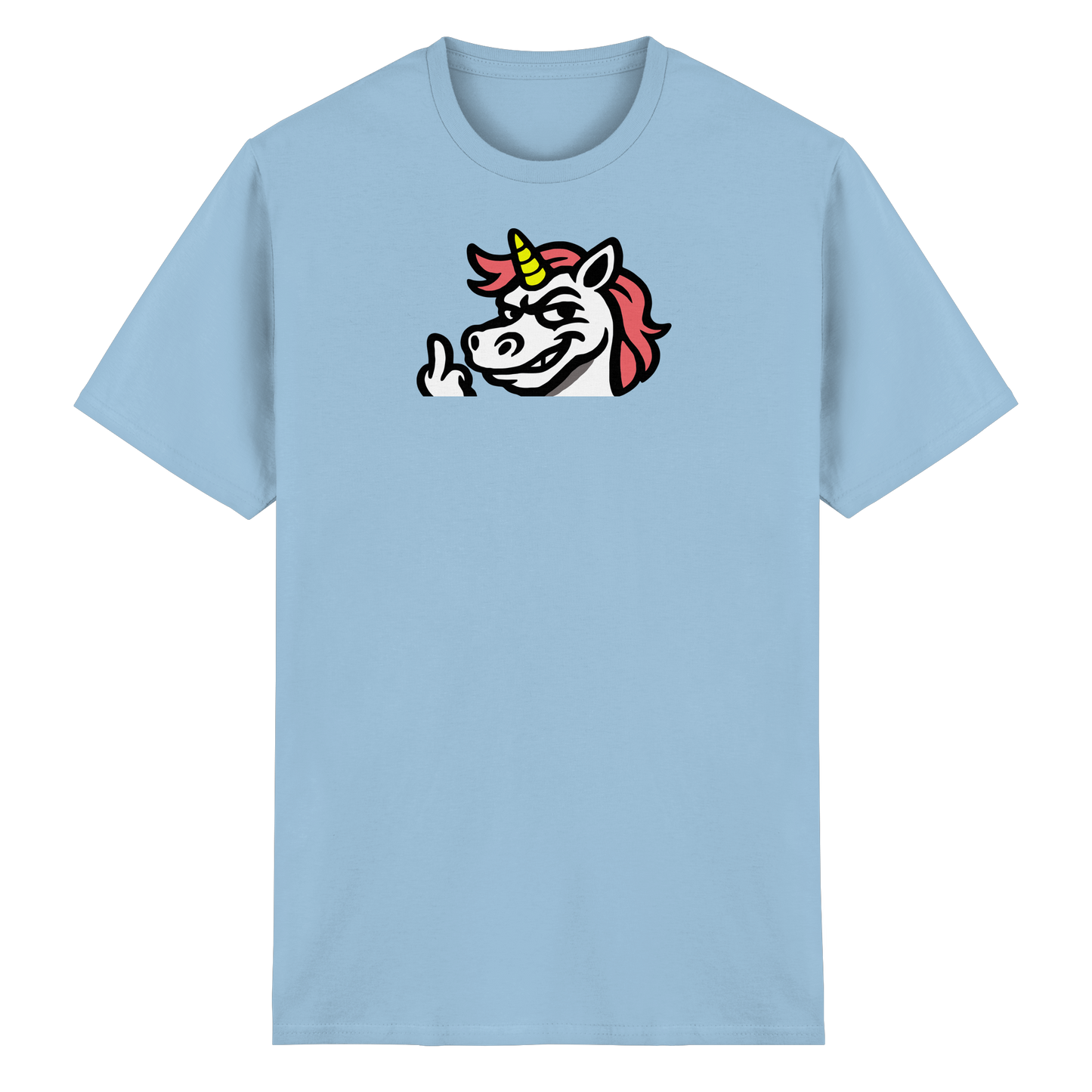 Einhorn mit Mittelfinger – Zu süß zum Ertragen, zu frech zum Ignorieren - Heavy Cotton T-Shirt