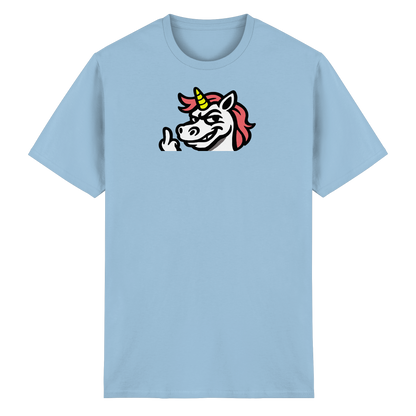 Einhorn mit Mittelfinger – Zu süß zum Ertragen, zu frech zum Ignorieren - Heavy Cotton T-Shirt