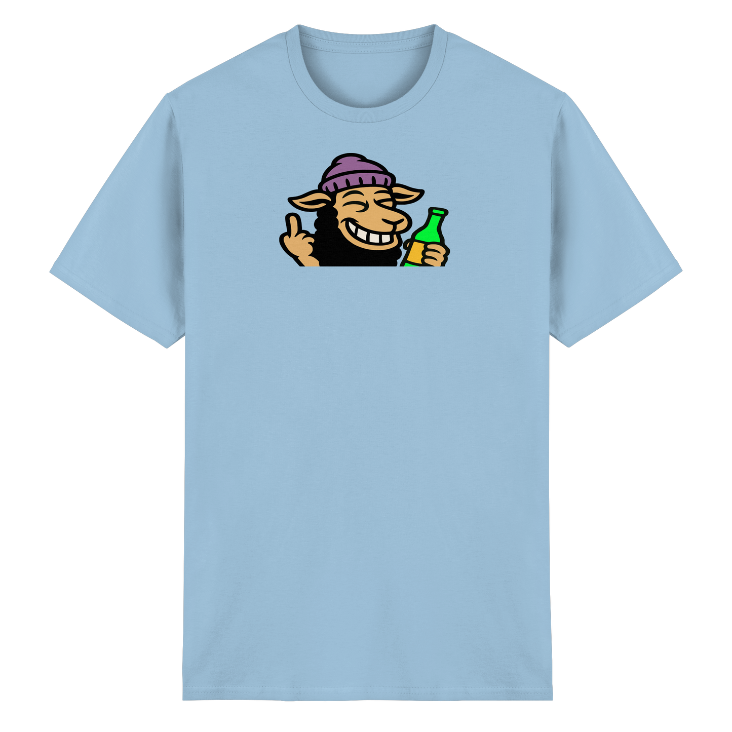 Schaf mit Mittelfinger im Partymodus – Dancefloor? Nur wenn’s brennt - Heavy Cotton T-Shirt