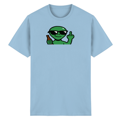 Alien mit Mittelfinger – Der Club gehört den Sternen - Heavy Cotton T-Shirt