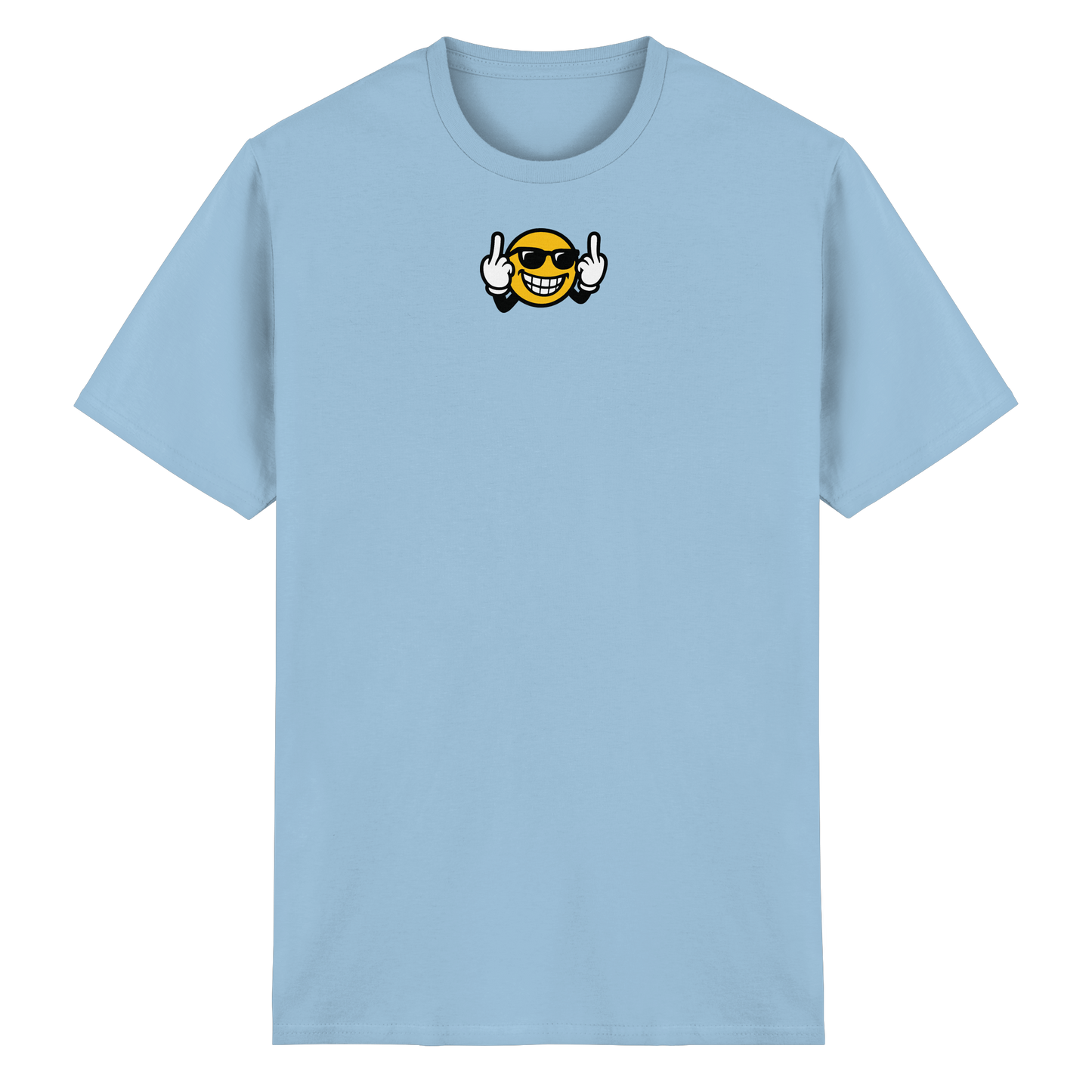 Smiley mit Mittelfinger – Nett lächeln. Weitergehen. - Heavy Cotton T-Shirt