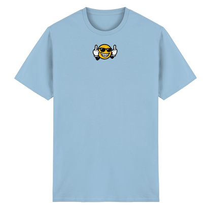 Smiley mit Mittelfinger – Nett lächeln. Weitergehen. - Heavy Cotton T-Shirt