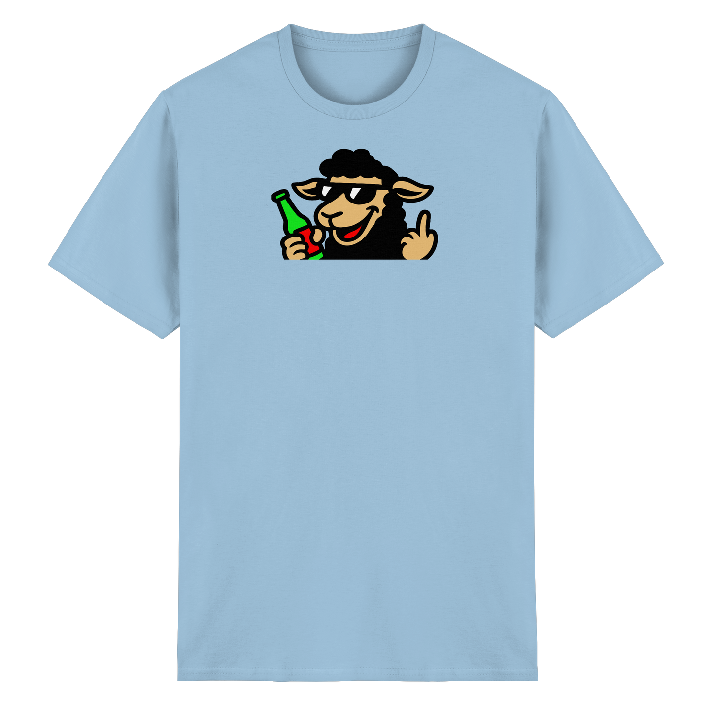 Schaf mit Mittelfinger im Partymodus – Zu viel Konfetti, zu wenig Geduld - Heavy Cotton T-Shirt