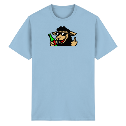 Schaf mit Mittelfinger im Partymodus – Zu viel Konfetti, zu wenig Geduld - Heavy Cotton T-Shirt