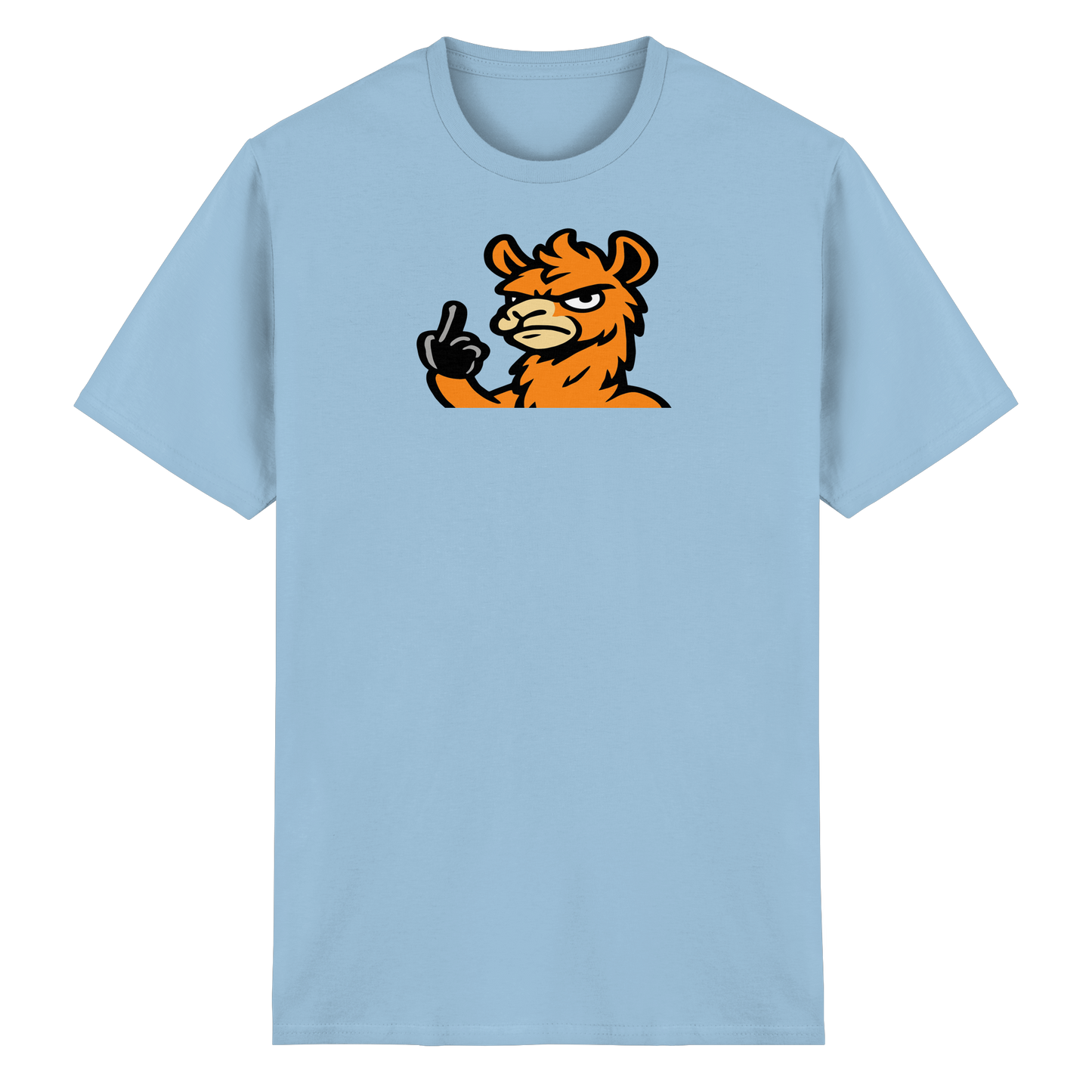 Lama mit Mittelfinger – Meditation auf Abwehrmodus - Heavy Cotton T-Shirt