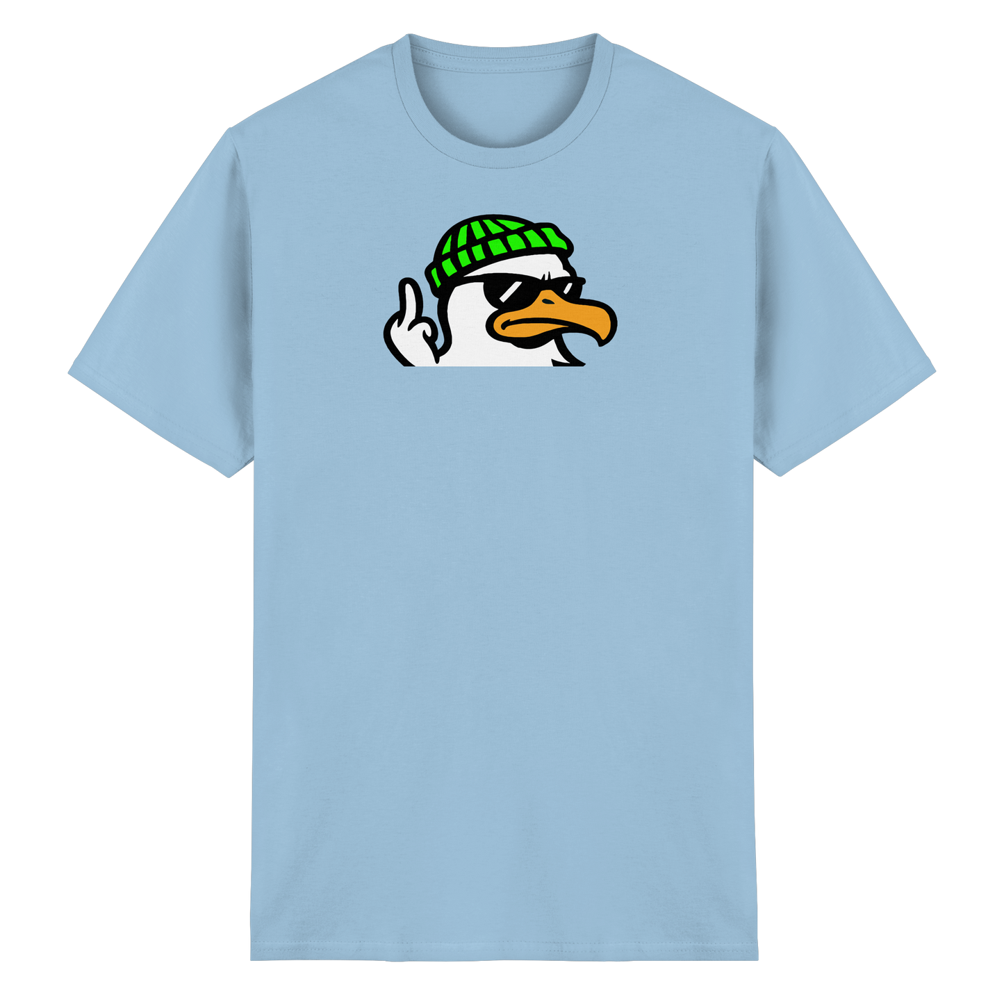 Möwe mit Mittelfinger – Klarstellung in Federform - Heavy Cotton T-Shirt