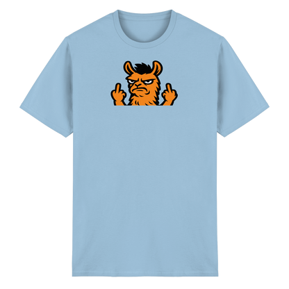 Lama mit Mittelfinger – Dein Mode-Statement gegen soziale Überforderung - Heavy Cotton T-Shirt
