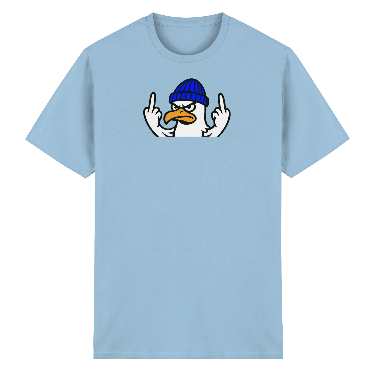 Möwe mit Mittelfinger – Vogel zeigen, Stil behalten  - Heavy Cotton T-Shirt