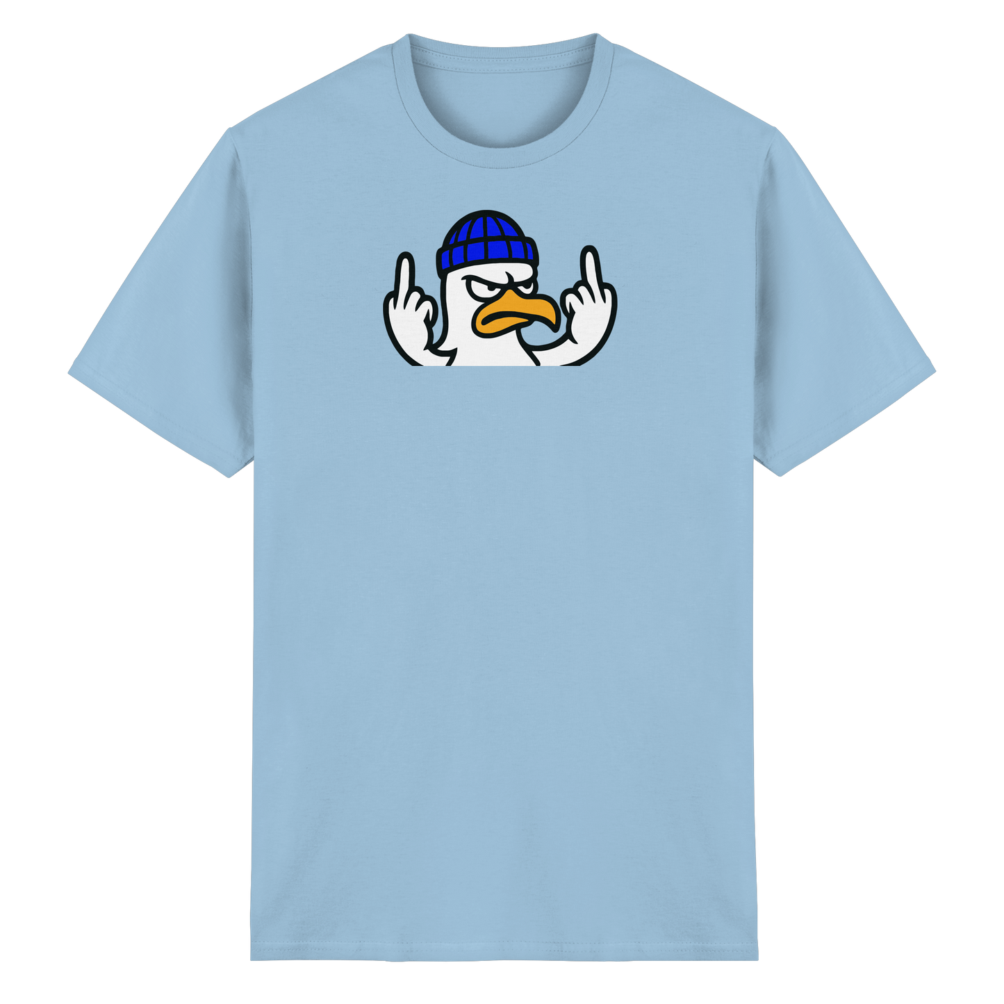 Möwe mit Mittelfinger – Kein Bock, keine Diskussionen - Heavy Cotton T-Shirt