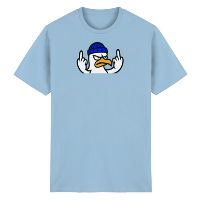 Möwe mit Mittelfinger – Kein Bock, keine Diskussionen - Heavy Cotton T-Shirt