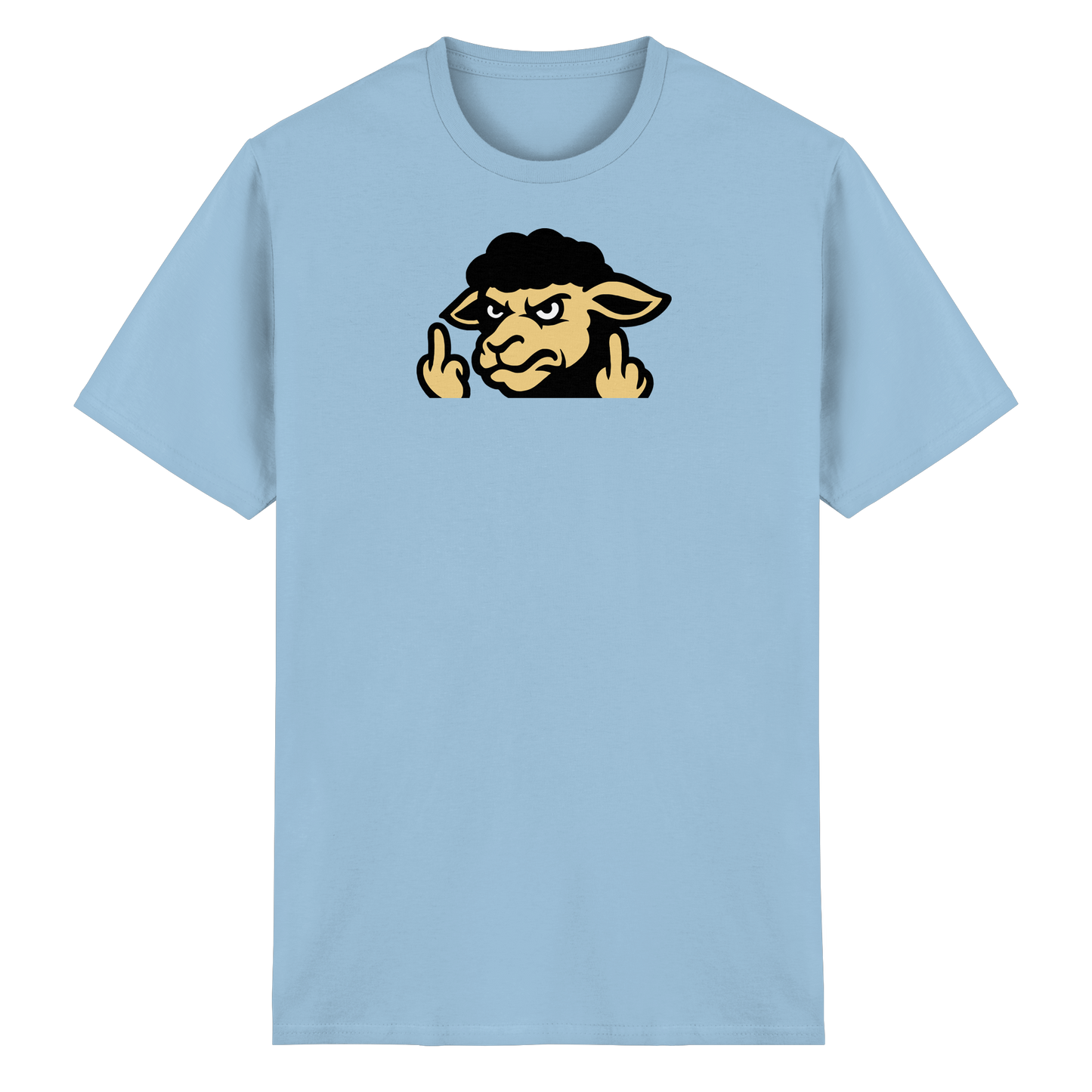 Schwarzes Schaf mit Mittelfinger – Für alle, die nicht dazugehören wollen - Heavy Cotton T-Shirt