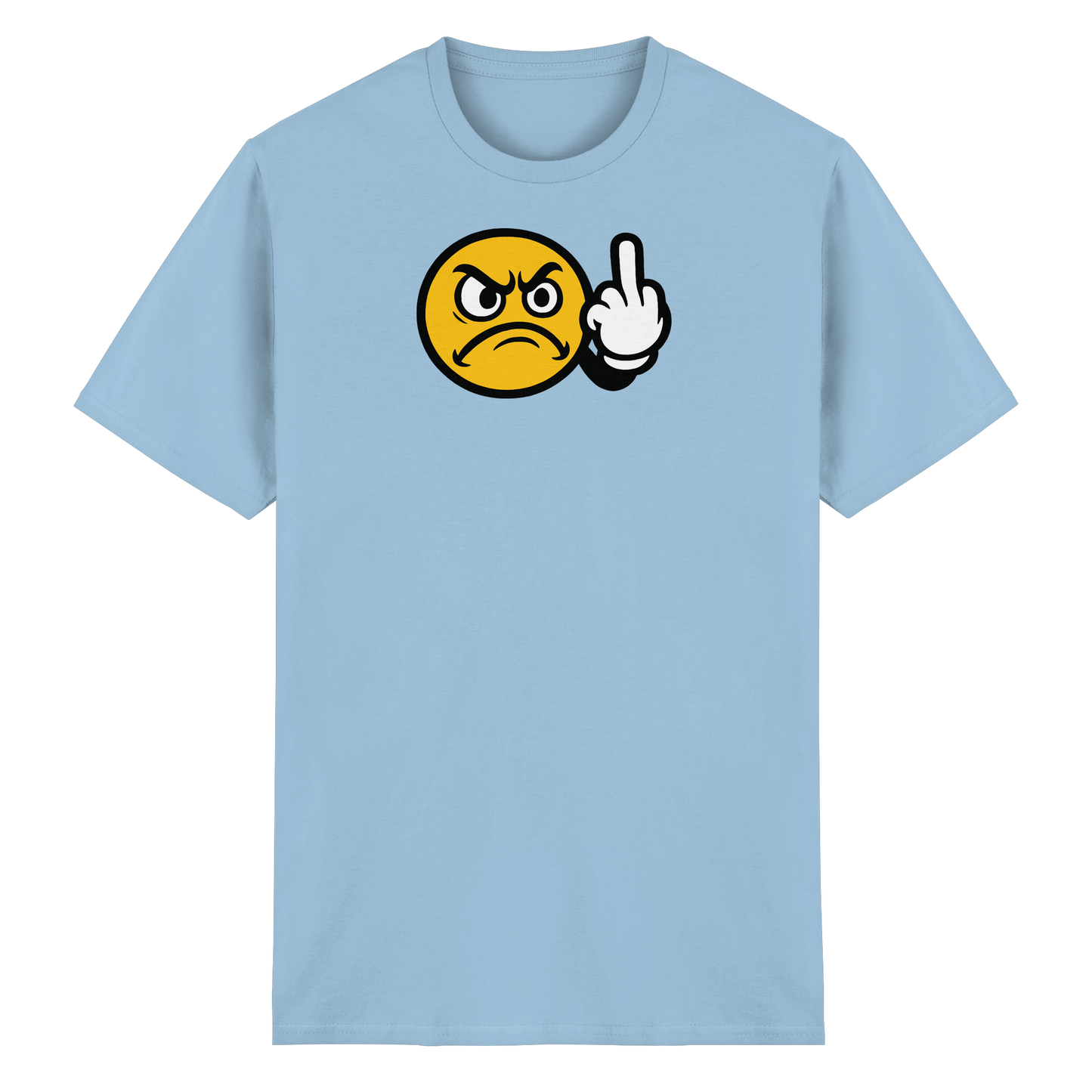Smiley mit Mittelfinger – Dein stilles „Nope“ mit Gesicht - Heavy Cotton T-Shirt