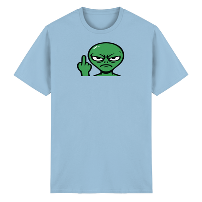 Alien mit Mittelfinger – Erdleben ist kein Ponyhof - Heavy Cotton T-Shirt