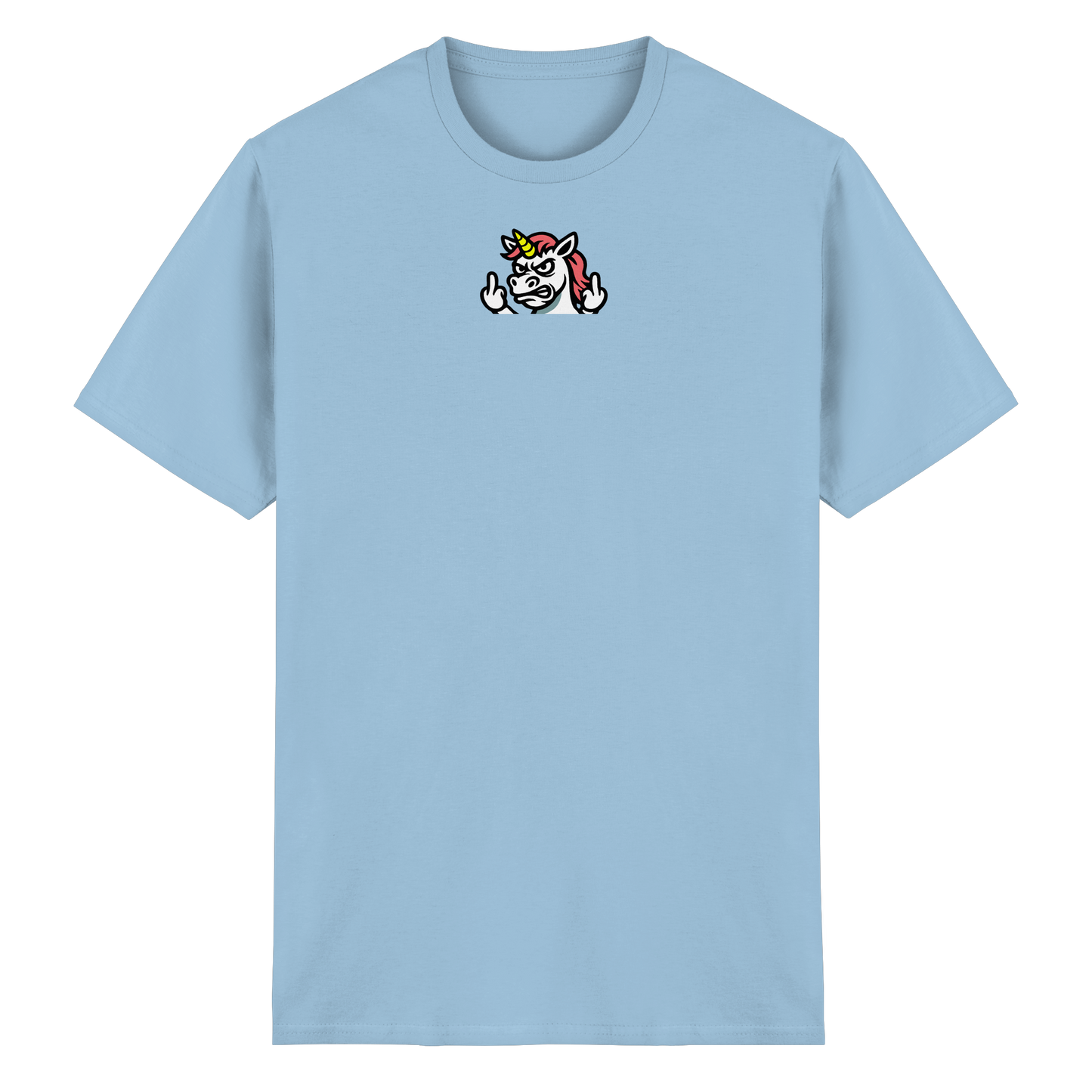 Einhorn mit Mittelfinger – Sag’s mit dem Horn - Heavy Cotton T-Shirt