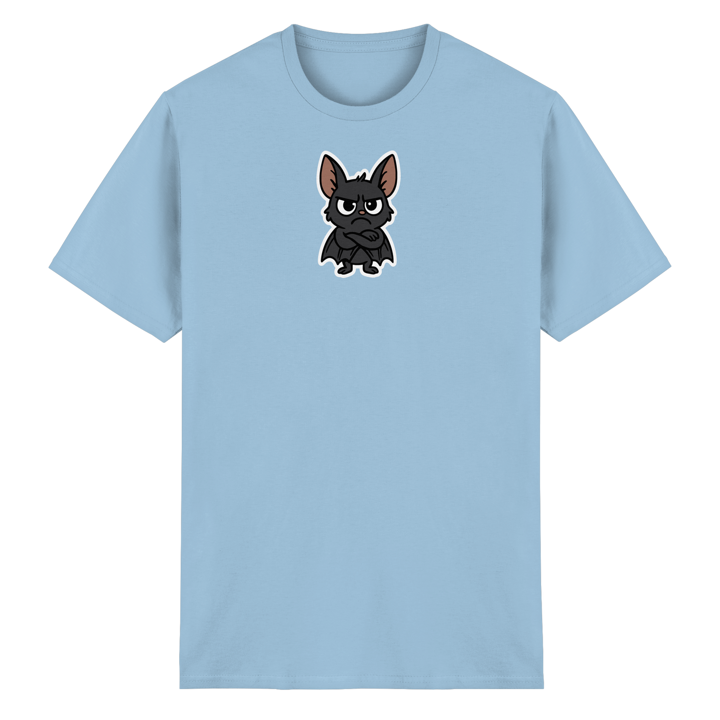 Fledermaus mit verschränkten Flügeln – Nachtmodus: Skepsis aktiv - Heavy Cotton T-Shirt