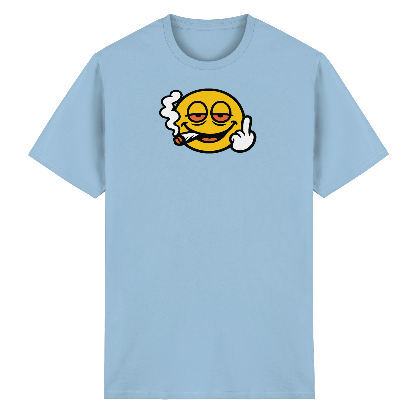 Smiley mit Mittelfinger – Wie ein Joint, nur zum Anziehen - Heavy Cotton T-Shirt