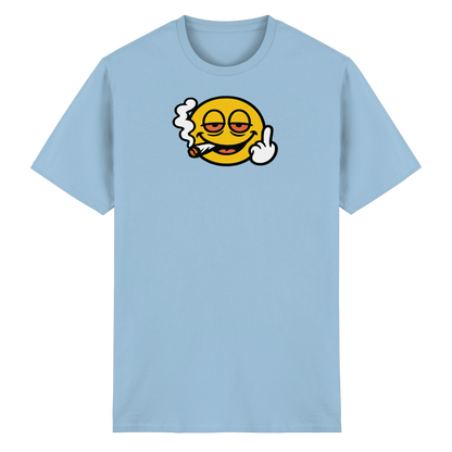 Smiley mit Mittelfinger – Wie ein Joint, nur zum Anziehen - Heavy Cotton T-Shirt