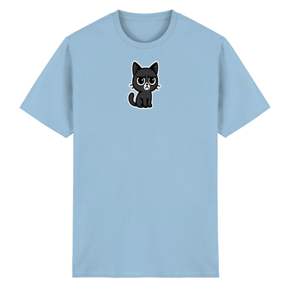 Schwarze Katze mit trotzigen Blick – Management-Ebene: Katze - Heavy Cotton T-Shirt