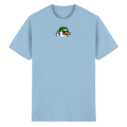 Möwe mit Mittelfinger – Klarstellung in Federform - Heavy Cotton T-Shirt