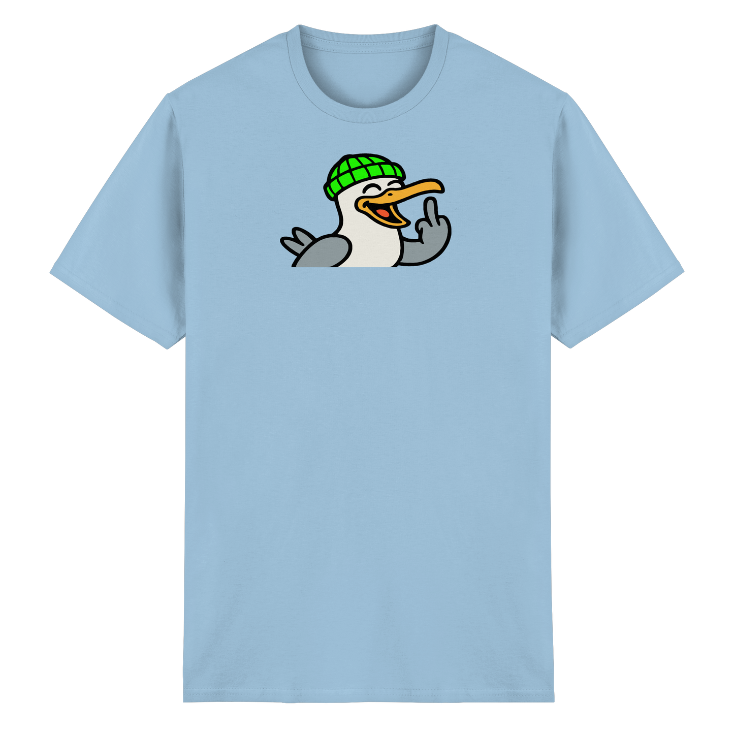 Möwe mit Mittelfinger – Wenn Höflichkeit keine Option mehr ist - Heavy Cotton T-Shirt