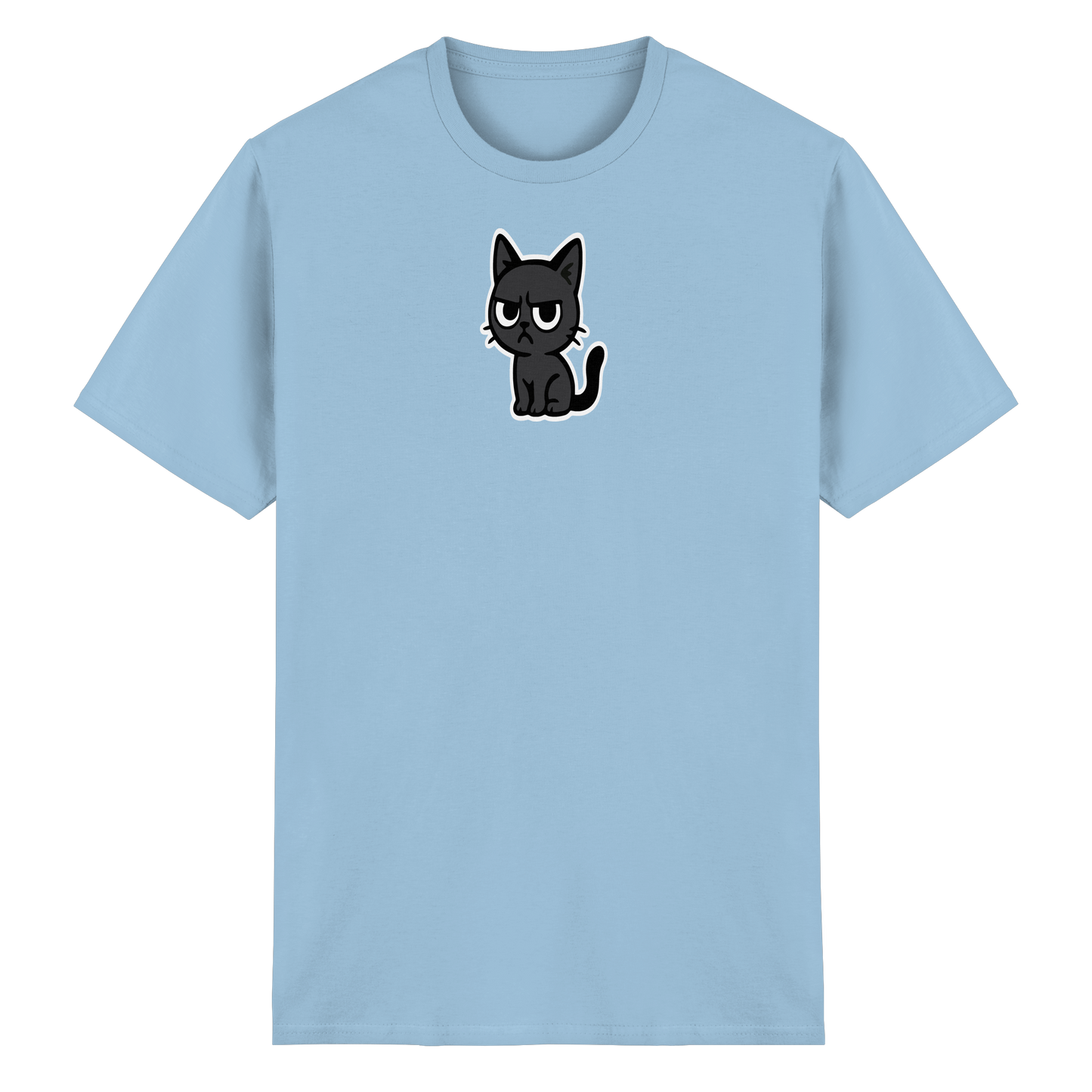 Schwarze Katze mit erhobenem Blick – Katzen haben Personal - Heavy Cotton T-Shirt