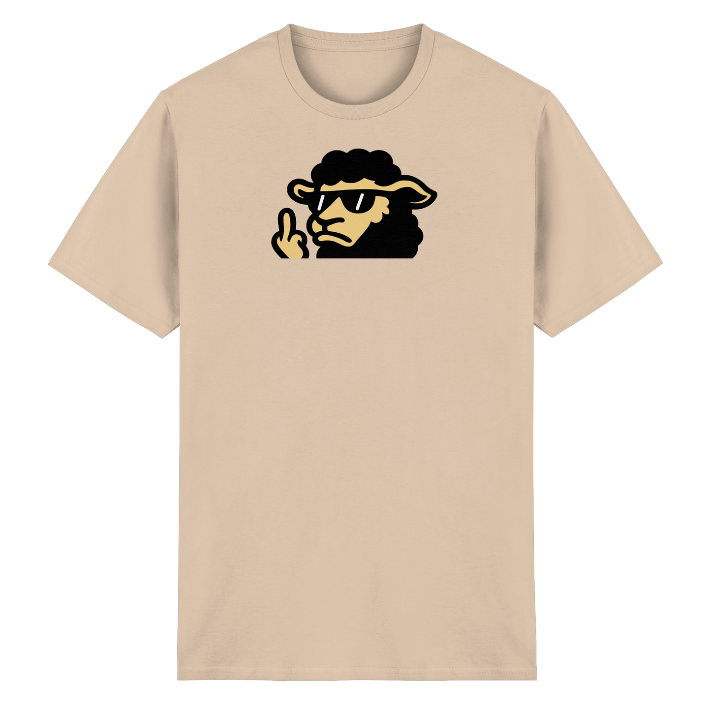 Schwarzes Schaf mit Mittelfinger – Lieber auffallen als mitlaufen - Heavy Cotton T-Shirt