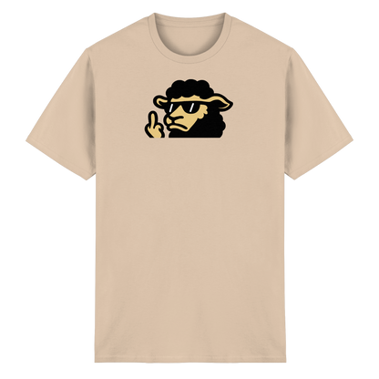 Schwarzes Schaf mit Mittelfinger – Lieber auffallen als mitlaufen - Heavy Cotton T-Shirt