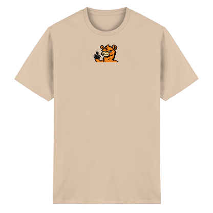 Lama mit Mittelfinger – Meditation auf Abwehrmodus - Heavy Cotton T-Shirt