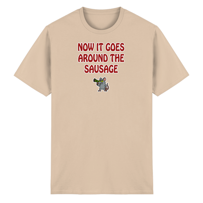 Now it goes around the sausage - Heavy Cotton T-Shirt