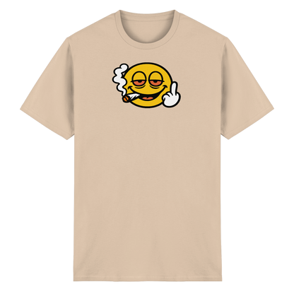 Smiley mit Mittelfinger – Wie ein Joint, nur zum Anziehen - Heavy Cotton T-Shirt