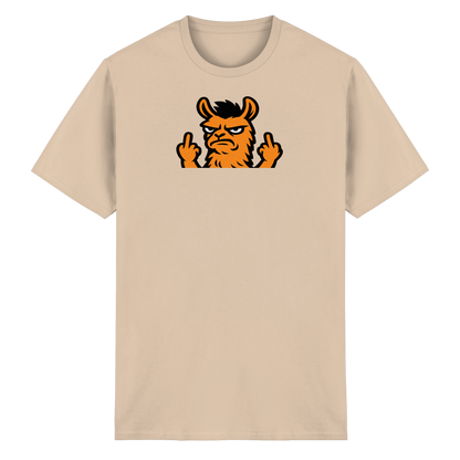 Lama mit Mittelfinger – Dein Mode-Statement gegen soziale Überforderung - Heavy Cotton T-Shirt
