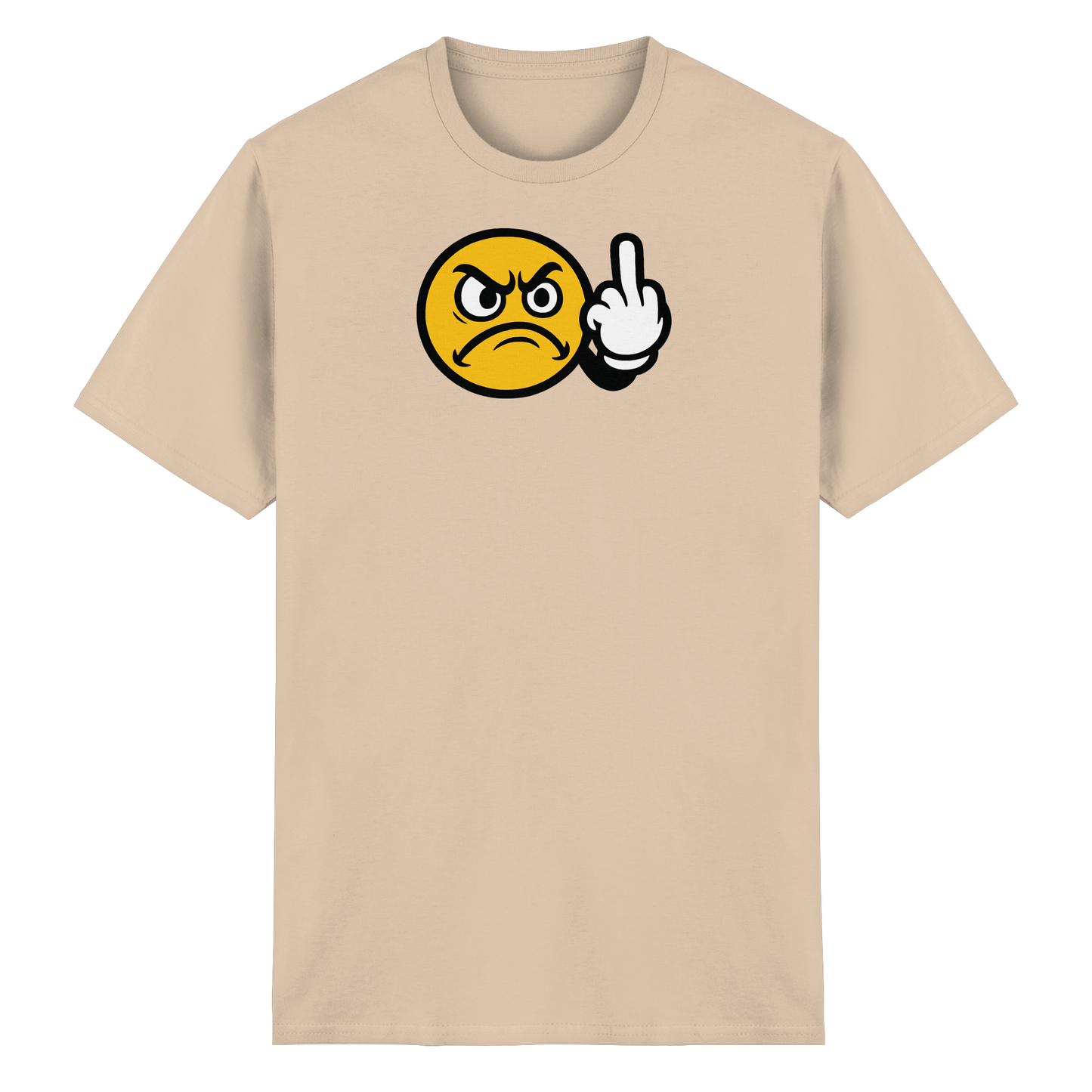 Smiley mit Mittelfinger – Dein stilles „Nope“ mit Gesicht - Heavy Cotton T-Shirt