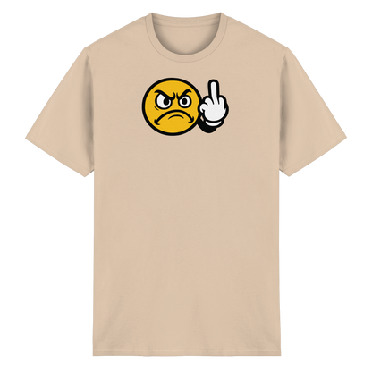 Smiley mit Mittelfinger – Dein stilles „Nope“ mit Gesicht - Heavy Cotton T-Shirt
