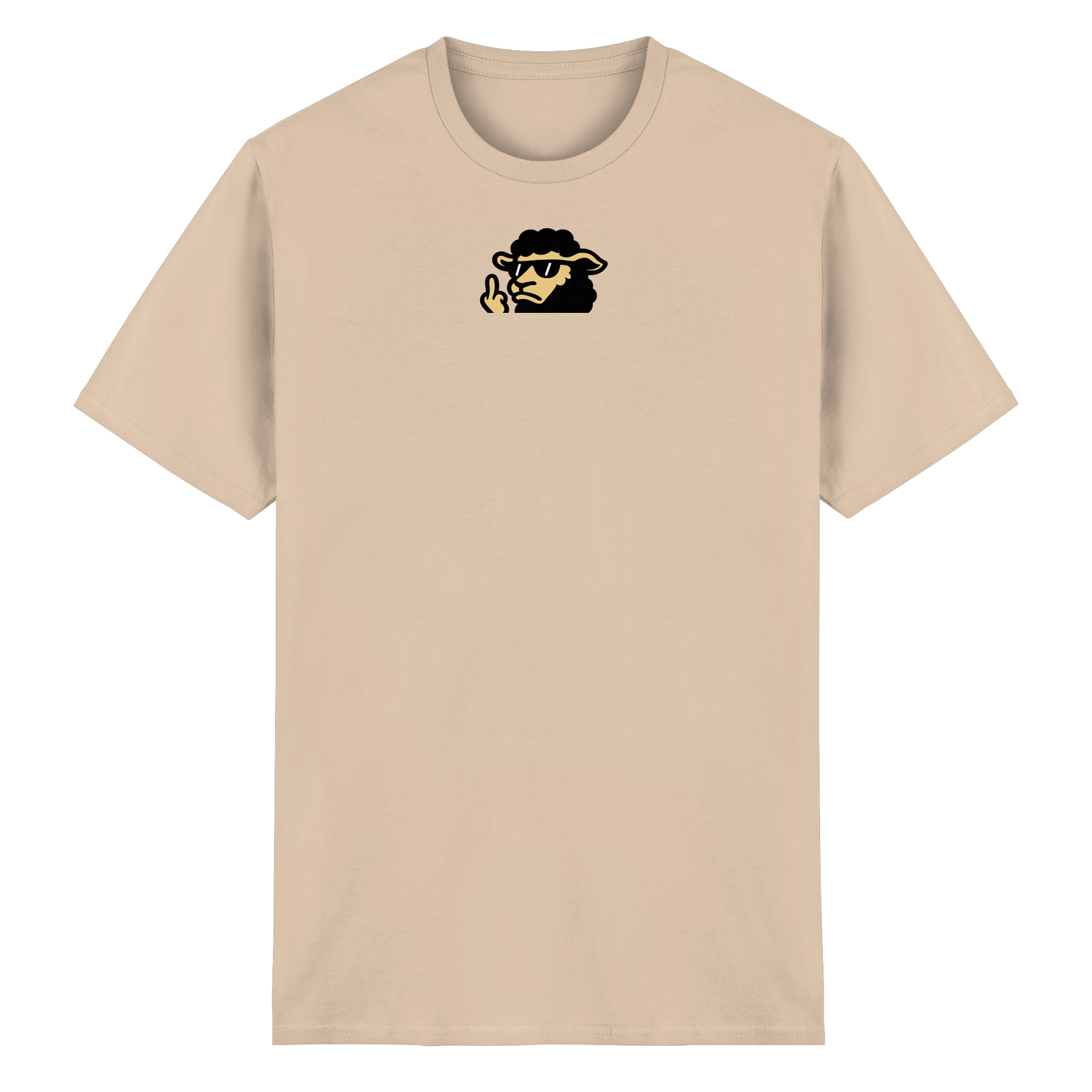 Schwarzes Schaf mit Mittelfinger – Lieber auffallen als mitlaufen - Heavy Cotton T-Shirt