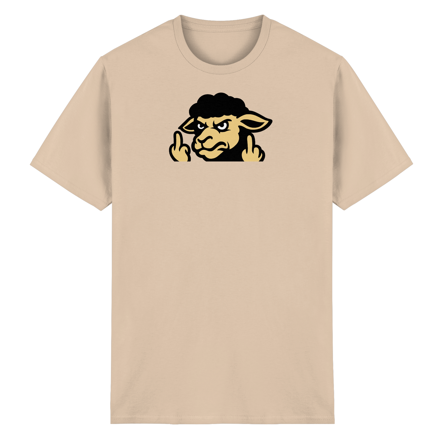 Schwarzes Schaf mit Mittelfinger – Für alle, die nicht dazugehören wollen - Heavy Cotton T-Shirt