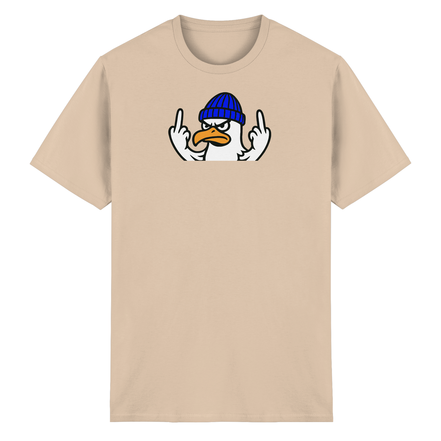 Möwe mit Mittelfinger – Vogel zeigen, Stil behalten  - Heavy Cotton T-Shirt