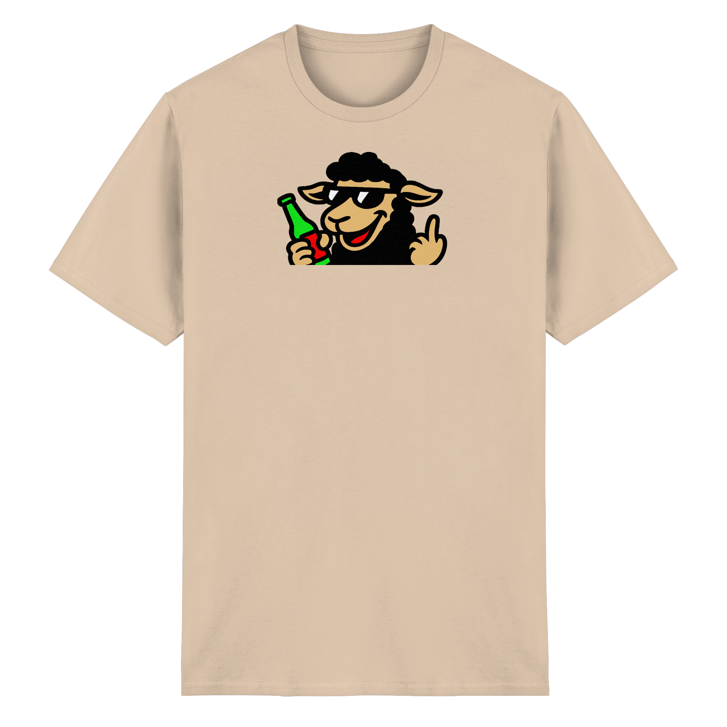 Schaf mit Mittelfinger im Partymodus – Zu viel Konfetti, zu wenig Geduld - Heavy Cotton T-Shirt