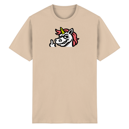 Einhorn mit Mittelfinger – Zu süß zum Ertragen, zu frech zum Ignorieren - Heavy Cotton T-Shirt